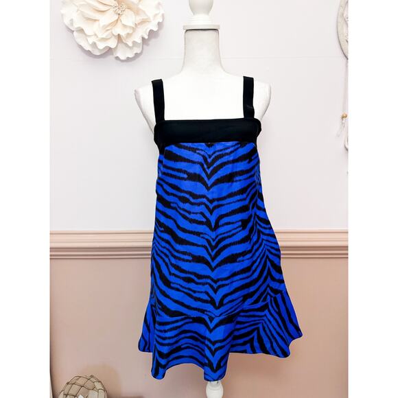 Emanuel Ungaro Paris Zebra Print Mini Dress Size 4 - Picture 1 of 7